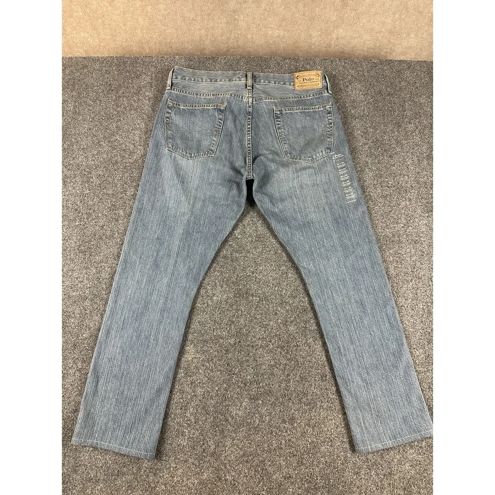 Polo Ralph Lauren The Varick Slim Straight 1967 Jeans 34 X 32 Medium Wash Blue